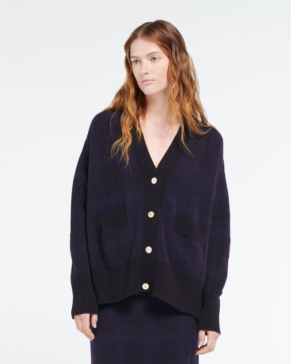 Barrie Cardigan En Cachemire à Motif Tartan