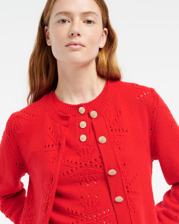 Barrie Cardigan En Cachemire Et Coton à Motif