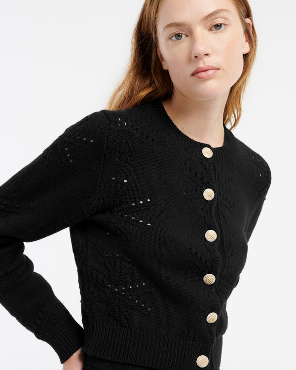 Barrie Cardigan En Cachemire Et Coton à Motif