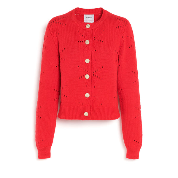 barrie Cardigan en cachemire et coton à motif