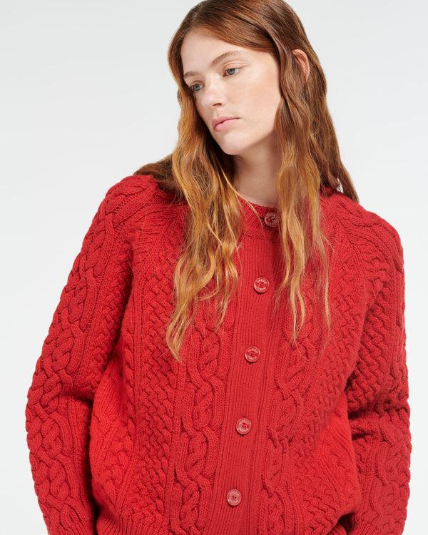 Barrie Cardigan En Cachemire Torsadé