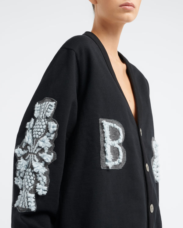 Barrie Cardigan En Coton Avec Logo B En Cachemire
