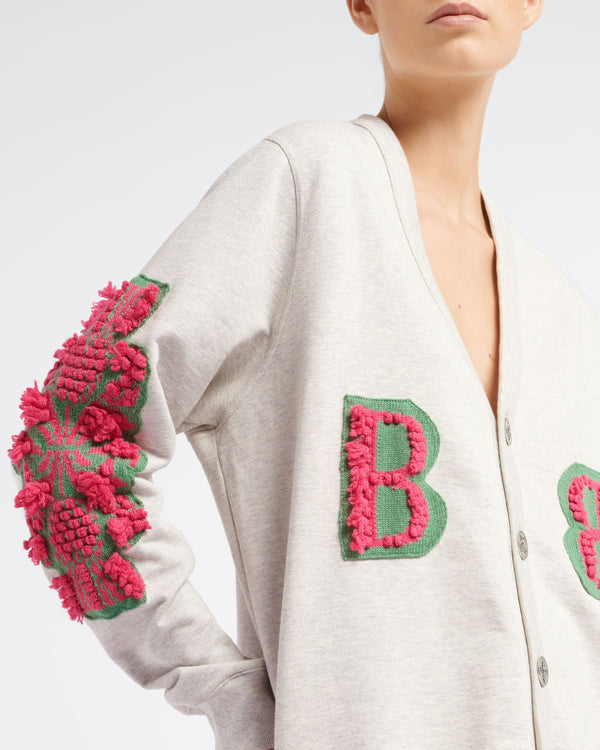 Barrie Cardigan En Coton Avec Logo B En Cachemire