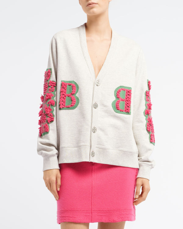 Barrie Cardigan En Coton Avec Logo B En Cachemire