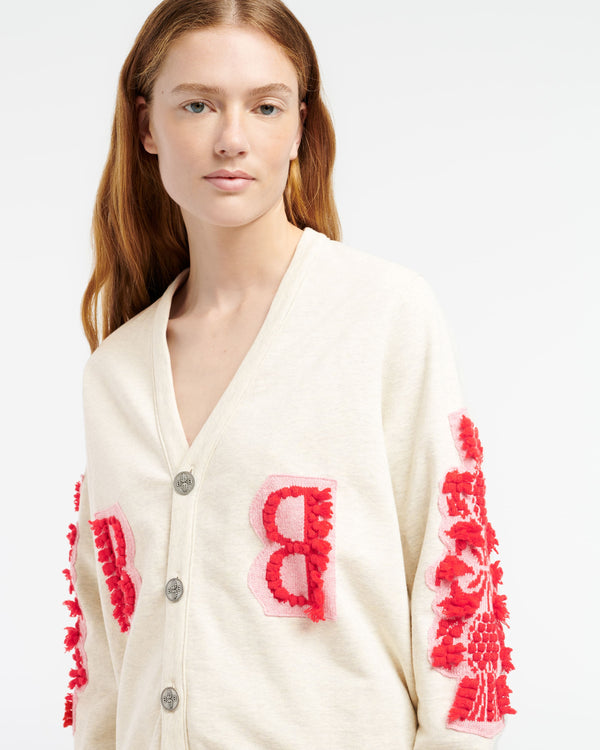 Barrie Cardigan En Coton Avec Logo B En Cachemire