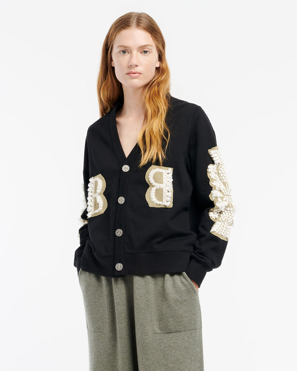 Barrie Cardigan En Coton Avec Logo B En Cachemire