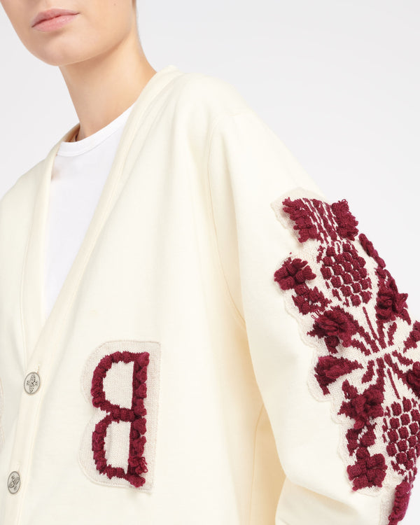 Barrie Cardigan En Coton Avec Logo B En Cachemire