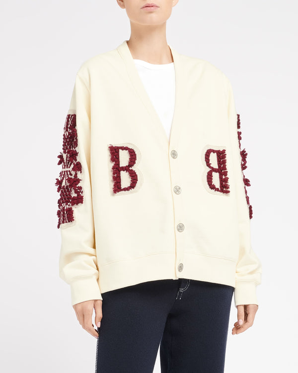 Barrie Cardigan En Coton Avec Logo B En Cachemire