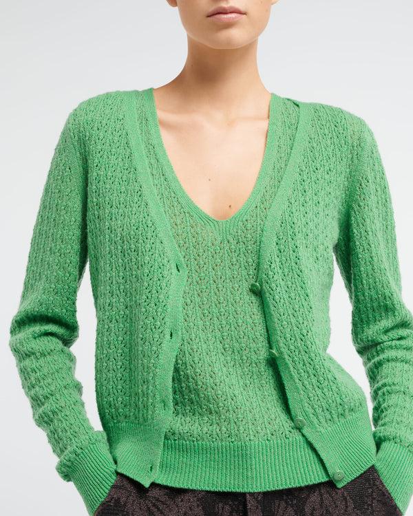 Barrie Cardigan En Dentelle Cachemire