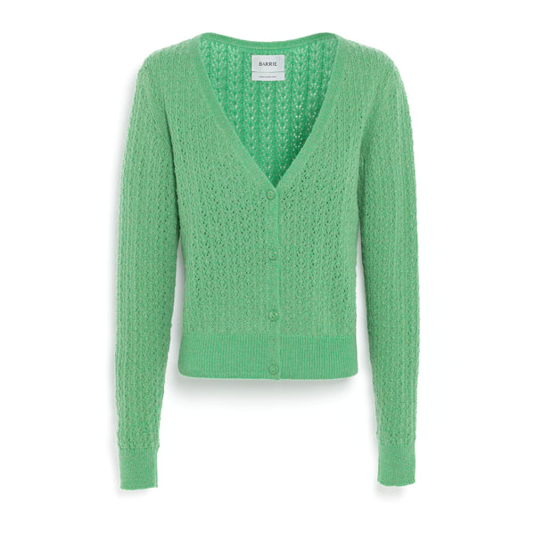 barrie Cardigan en dentelle cachemire