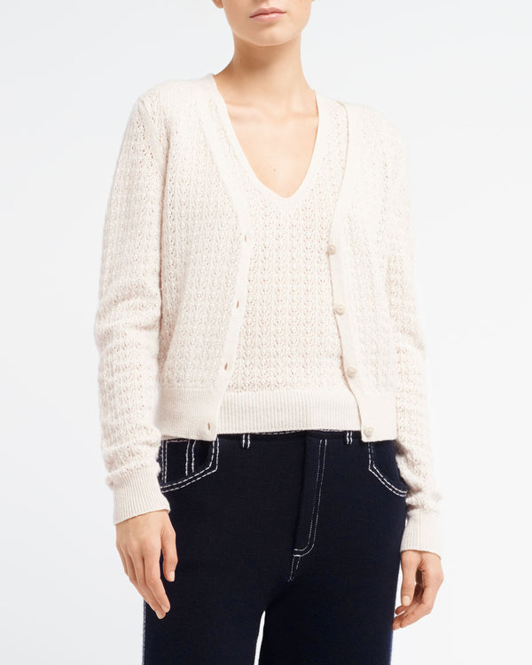 Barrie Cardigan En Dentelle Cachemire