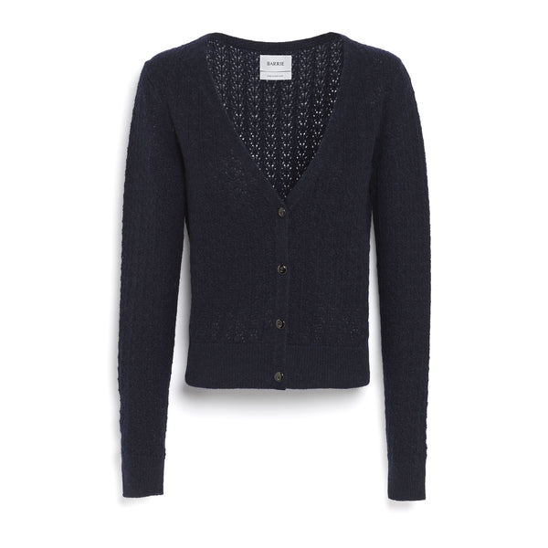 barrie Cardigan en dentelle cachemire