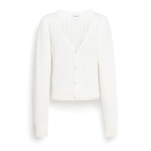 barrie Cardigan en dentelle cachemire