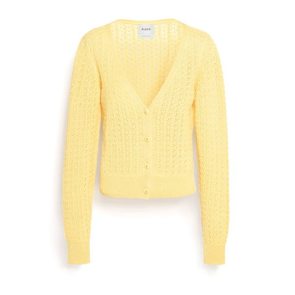 barrie Cardigan en dentelle cachemire