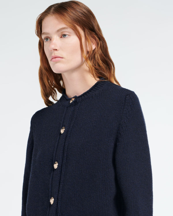 Barrie Cardigan épais En Cachemire à Boutons Dorés