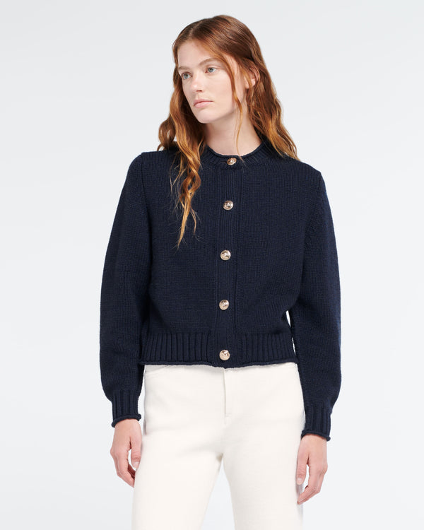 Barrie Cardigan épais En Cachemire à Boutons Dorés