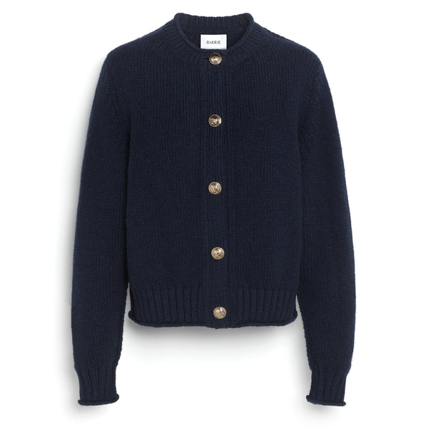 barrie Cardigan épais en cachemire à boutons dorés