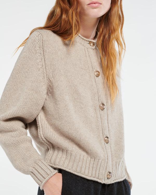 Barrie Cardigan épais En Cachemire à Boutons Dorés