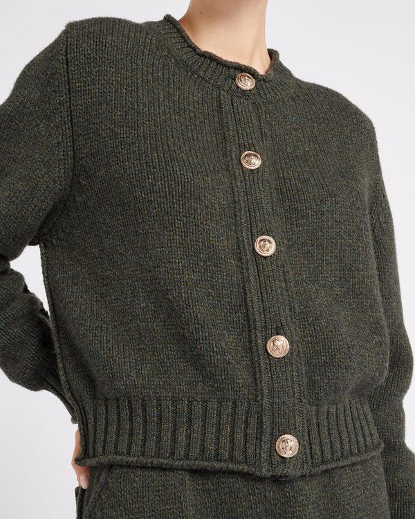 Barrie Cardigan épais En Cachemire à Boutons Dorés