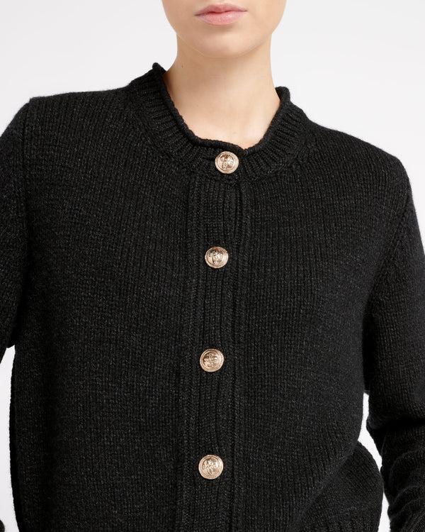 Barrie Cardigan épais En Cachemire à Boutons Dorés