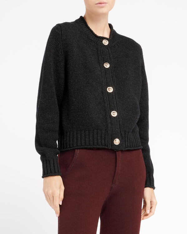 Barrie Cardigan épais En Cachemire à Boutons Dorés