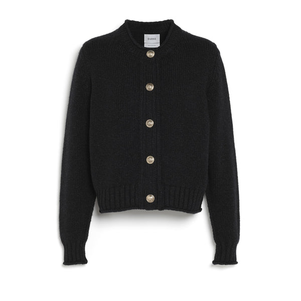 barrie Cardigan épais en cachemire à boutons dorés