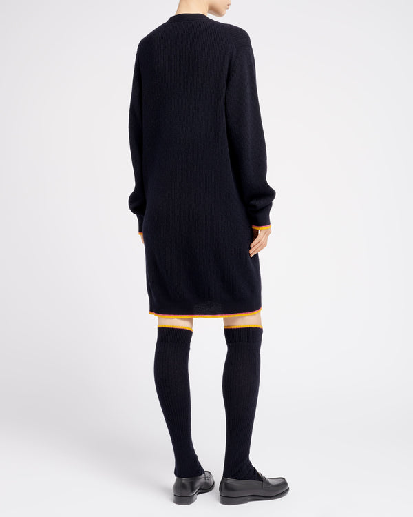 Barrie Cardigan Long à Col V En Cachemire Léger