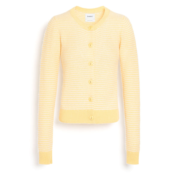 barrie Cardigan rayé en cachemire alpaga et soie