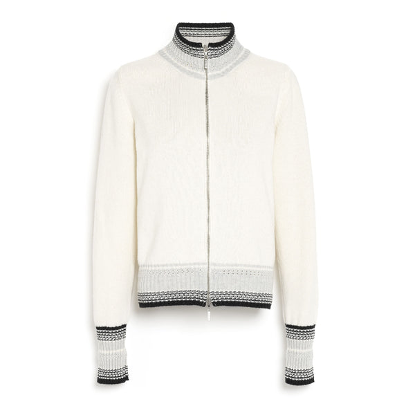 barrie Cardigan zippé en cachemire chiné