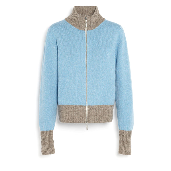 barrie Cardigan zippé en cachemire chiné