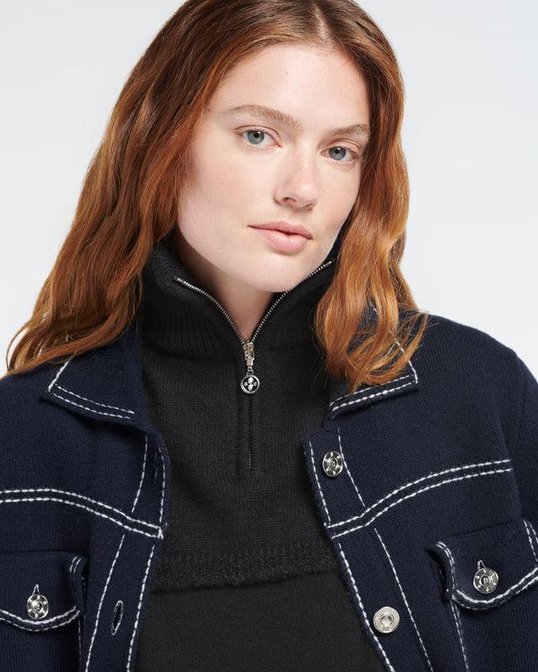 Barrie Col Shearling En Cachemire Et Alpaga