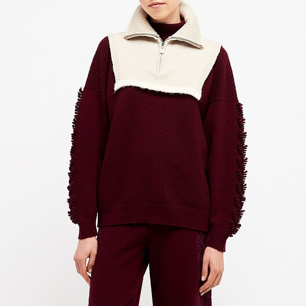 Barrie Col Shearling En Cachemire Et Alpaga