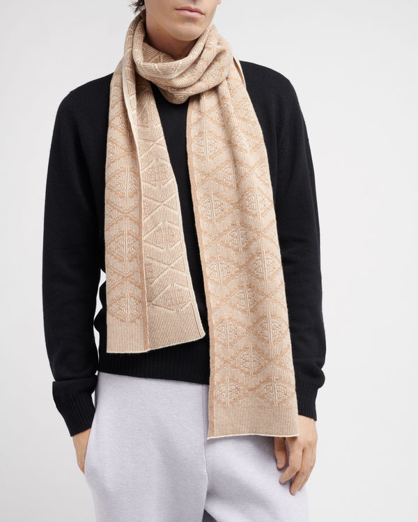 Barrie Echarpe Motif Monogramme En Cachemire