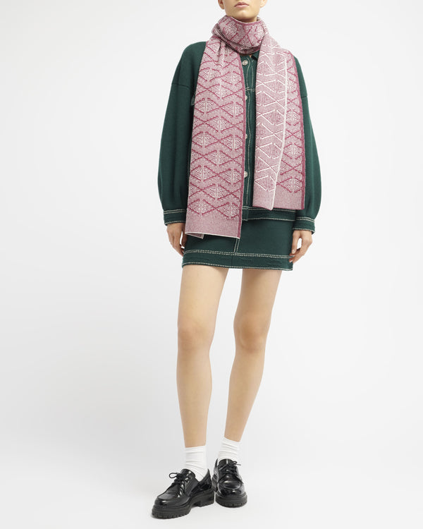 Barrie Echarpe Motif Monogramme En Cachemire