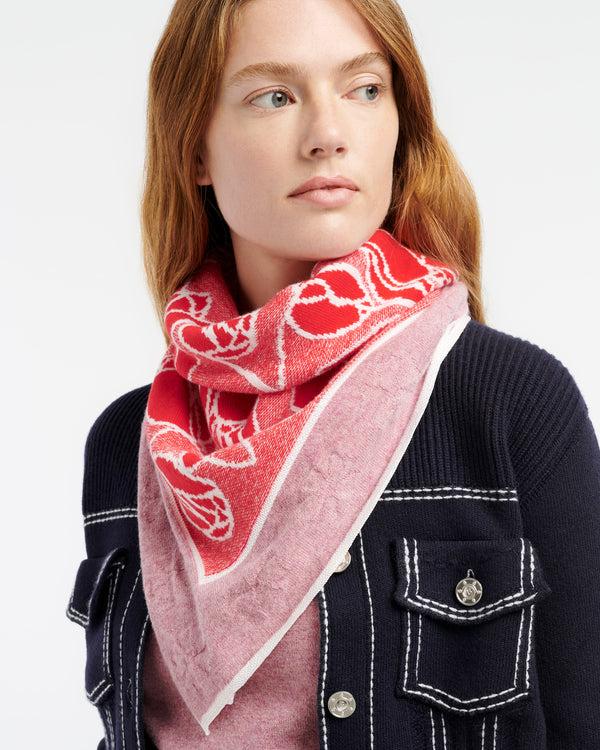 Barrie Foulard En Cachemire à Motif Fleuri