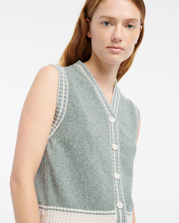 Barrie Gilet Chiné Sans Manches En Cachemire