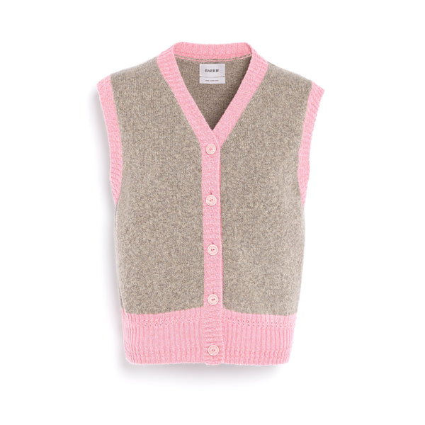 barrie Gilet chiné sans manches en cachemire