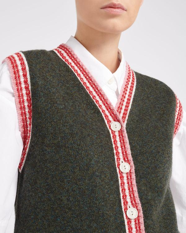 Barrie Gilet Chiné Sans Manches En Cachemire