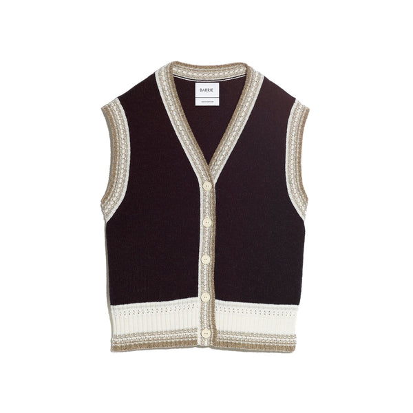 barrie Gilet chiné sans manches en cachemire