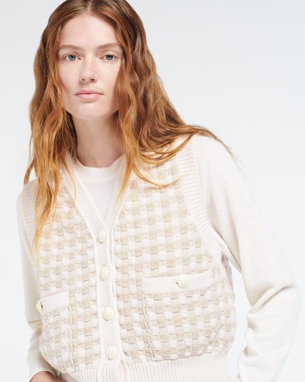 Barrie Gilet En Cachemire à Motif Vichy