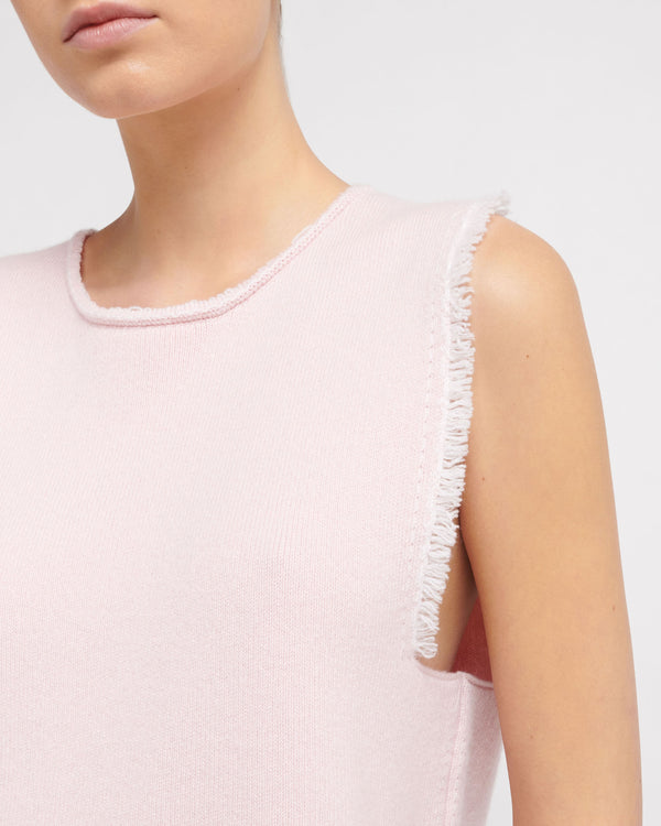 Barrie Haut Sans Manches Denim à Franges