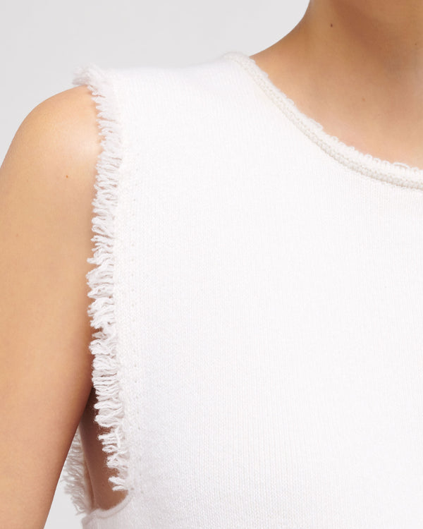 Barrie Haut Sans Manches Denim à Franges