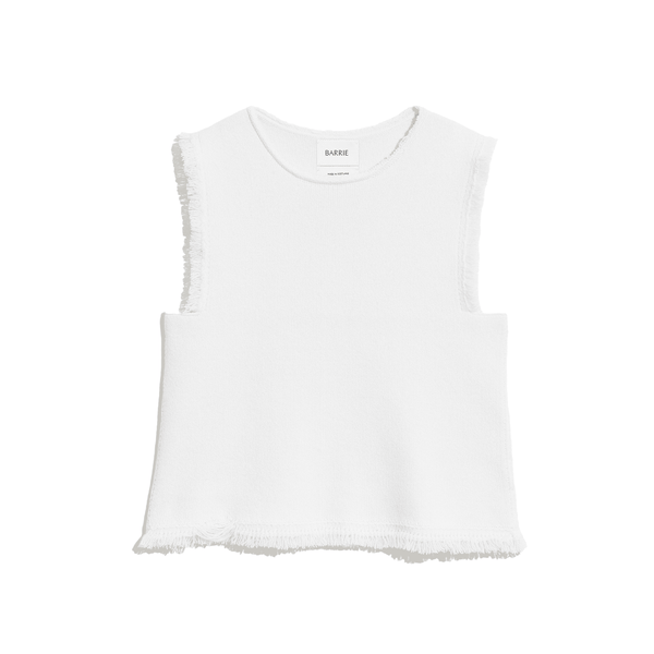 Barrie Haut Sans Manches Denim à Franges