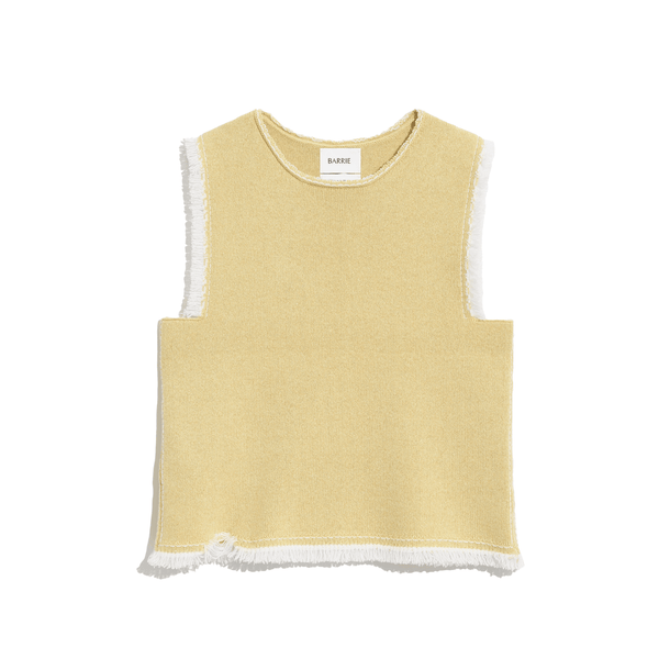 barrie Haut sans manches Denim à franges
