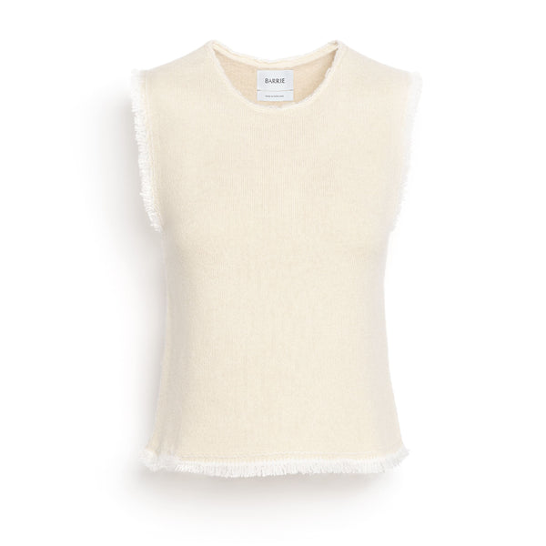 Barrie Haut Sans Manches Denim à Franges