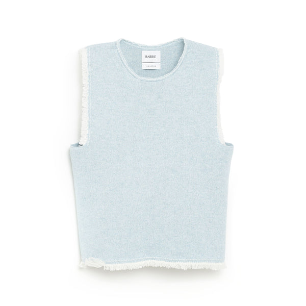 Barrie Haut Sans Manches Denim à Franges