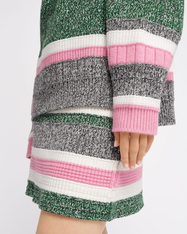 Barrie Jupe Courte En Cachemire à Rayures