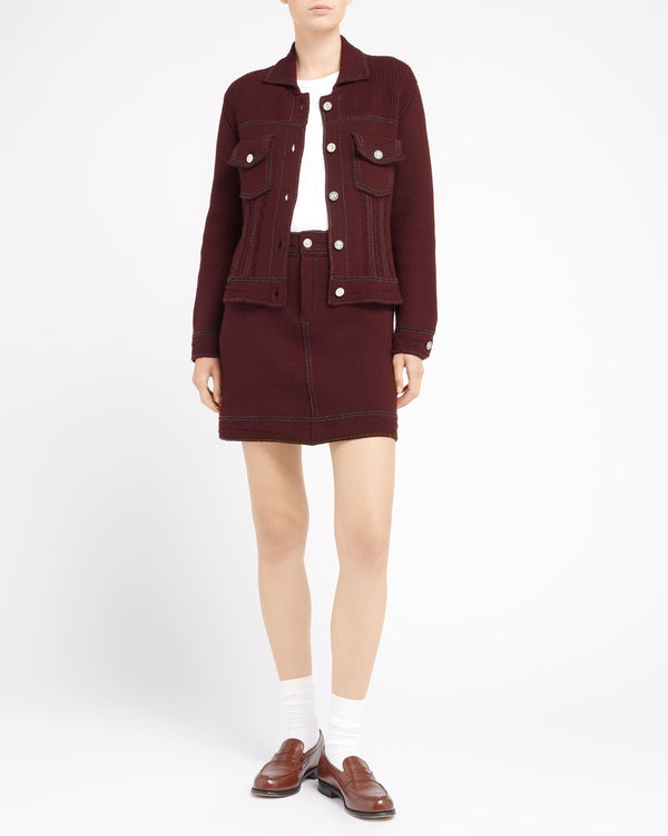 Barrie Jupe Denim En Cachemire Et Coton