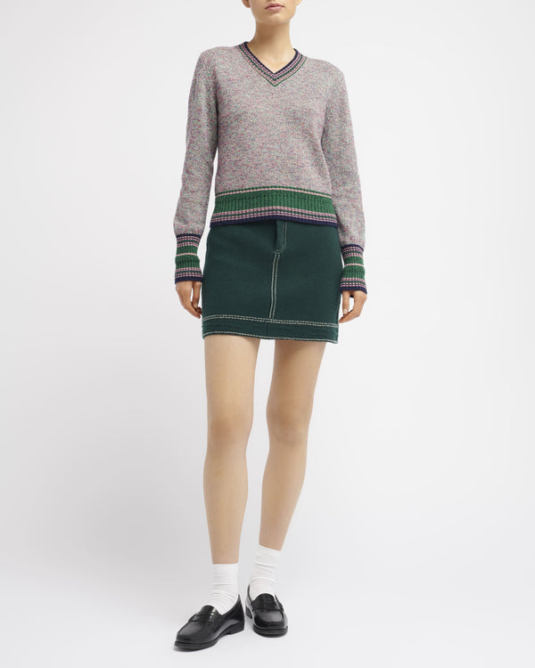 Barrie Jupe Denim En Cachemire Et Coton