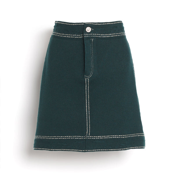 barrie Jupe Denim en cachemire et coton